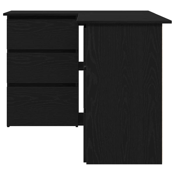 Schreibtisch mit Regal, Schwarz Eichen-Optik