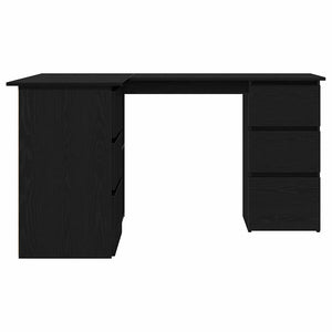 Schreibtisch mit Regal, Schwarz Eichen-Optik