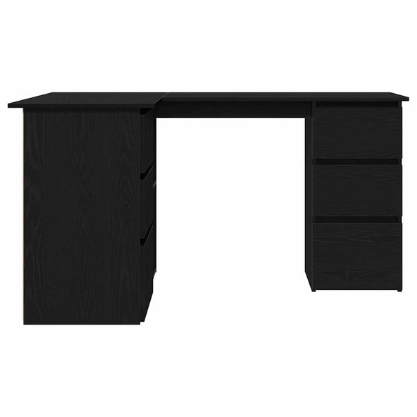 Schreibtisch mit Regal, Schwarz Eichen-Optik