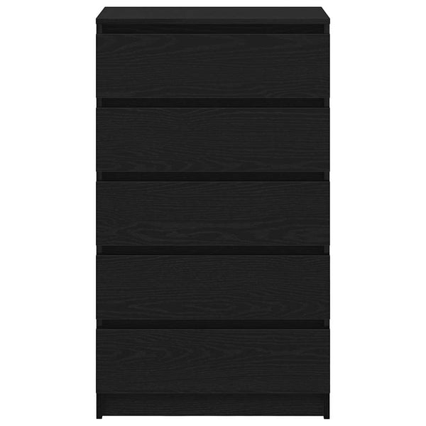 Schwarzer Schubladenschrank Eichen-Optik