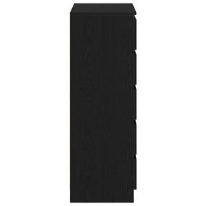 Schwarzer Schubladenschrank Eichen-Optik