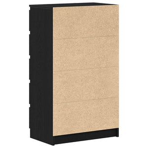 Schwarzer Schubladenschrank Eichen-Optik