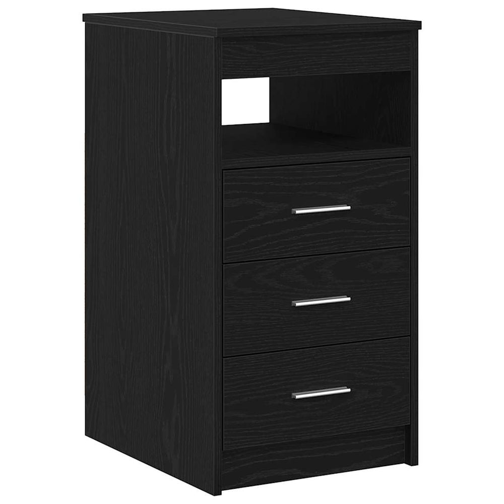 Schubladenschrank Schwarz Eiche 40x50x76cm