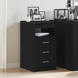 Schubladenschrank Schwarz Eiche 40x50x76cm