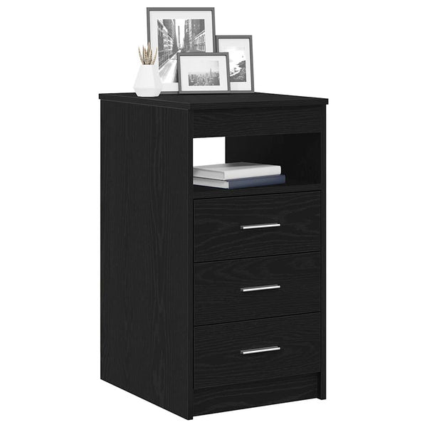 Schubladenschrank Schwarz Eiche 40x50x76cm