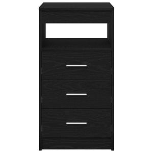 Schubladenschrank Schwarz Eiche 40x50x76cm