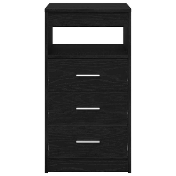 Schubladenschrank Schwarz Eiche 40x50x76cm