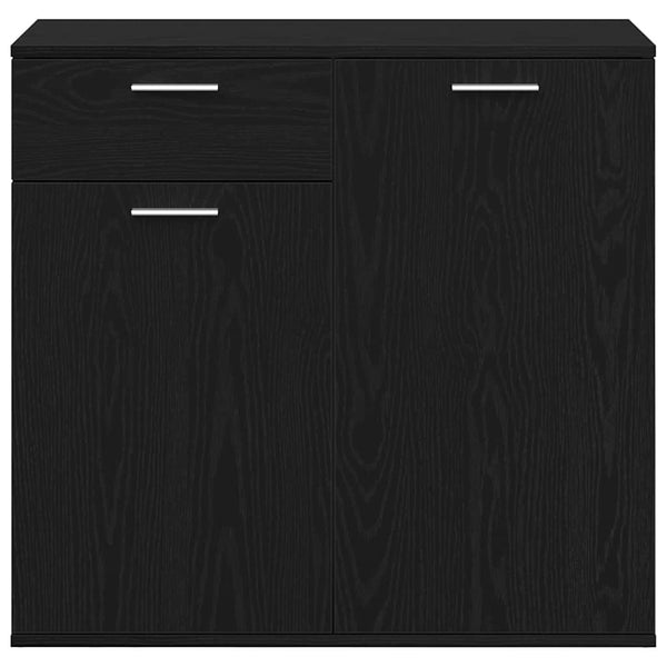 Sideboard Schwarz Eichenoptik 80 cm