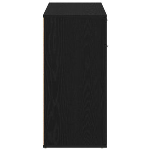 Sideboard Schwarz Eichenoptik 80 cm