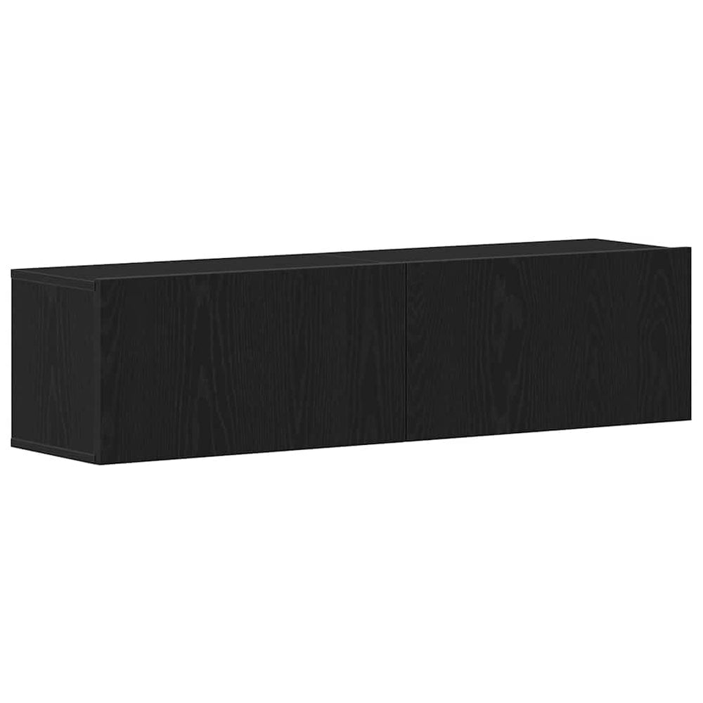 TV-Schrank Schwarz Eichen-Optik 120 cm