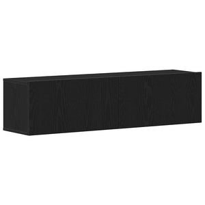 TV-Schrank Schwarz Eichen-Optik 120 cm