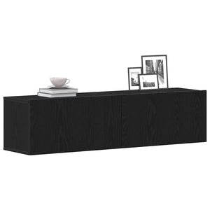 TV-Schrank Schwarz Eichen-Optik 120 cm