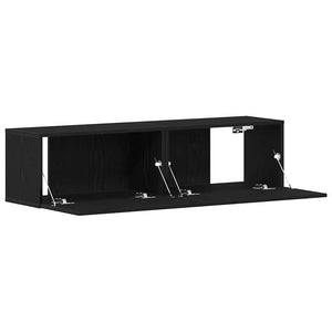 TV-Schrank Schwarz Eichen-Optik 120 cm