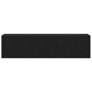 TV-Schrank Schwarz Eichen-Optik 120 cm