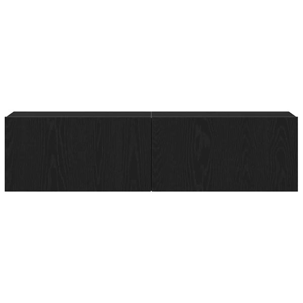 TV-Schrank Schwarz Eichen-Optik 120 cm