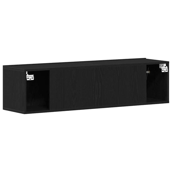 TV-Schrank Schwarz Eichen-Optik 120 cm