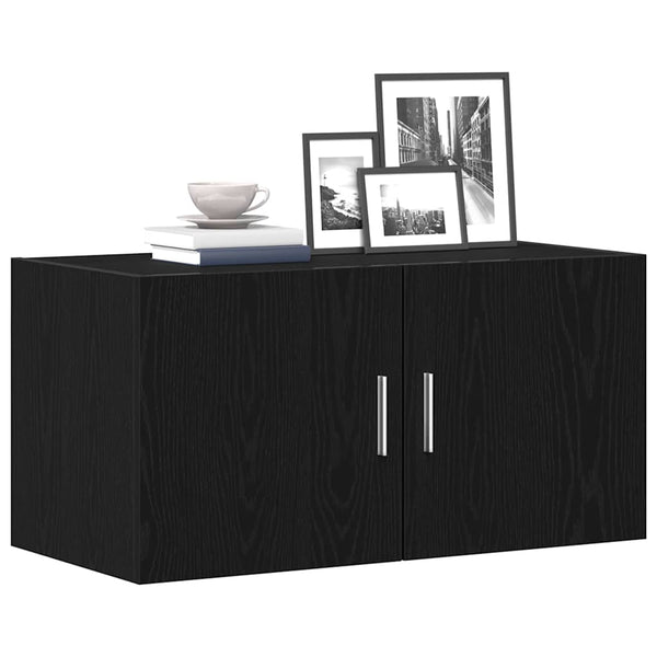 Wandschrank Schwarz Eiche 80x40 cm
