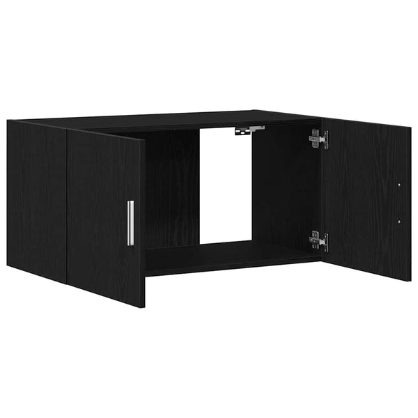 Wandschrank Schwarz Eiche 80x40 cm