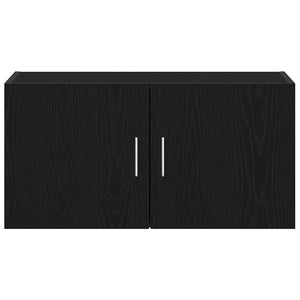Wandschrank Schwarz Eiche 80x40 cm