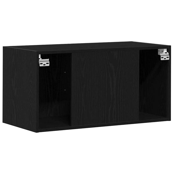 Wandschrank Schwarz Eiche 80x40 cm