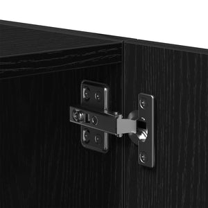 Wandschrank Schwarz Eiche 80x40 cm