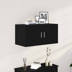 Wandschrank Schwarz Eiche 80x40 cm