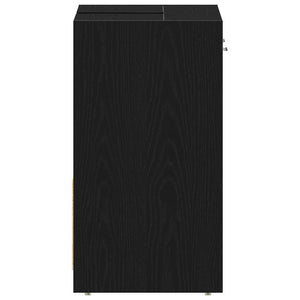 Waschbeckenunterschrank Schwarz Eichen-Optik 60 cm