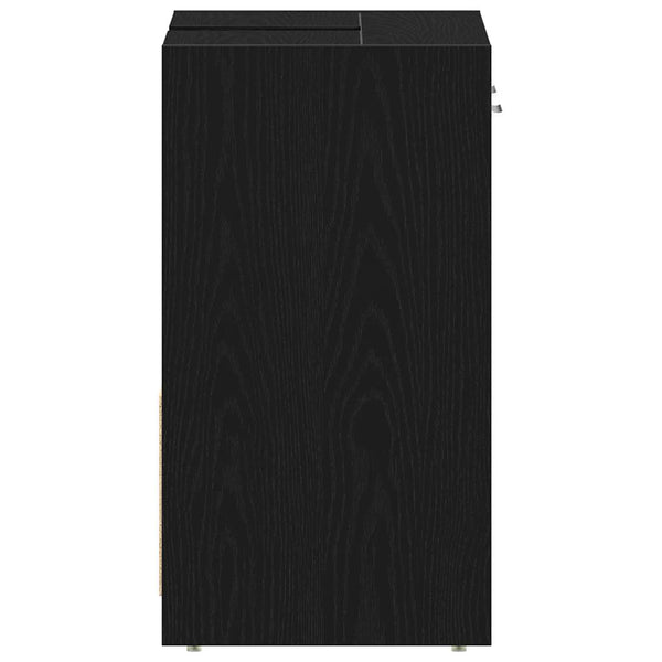 Waschbeckenunterschrank Schwarz Eichen-Optik 60 cm