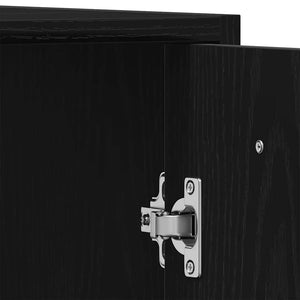Waschbeckenunterschrank Schwarz Eichen-Optik 60 cm