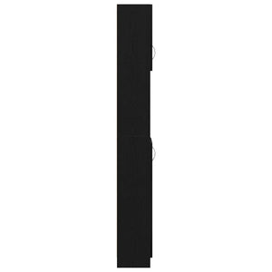 Badschrank Schwarz Eiche 32x25,5x190 cm