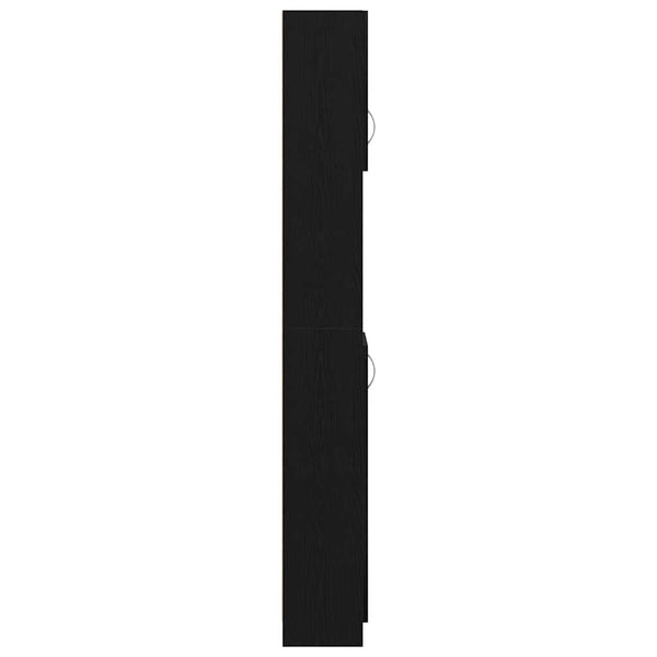 Badschrank Schwarz Eiche 32x25,5x190 cm
