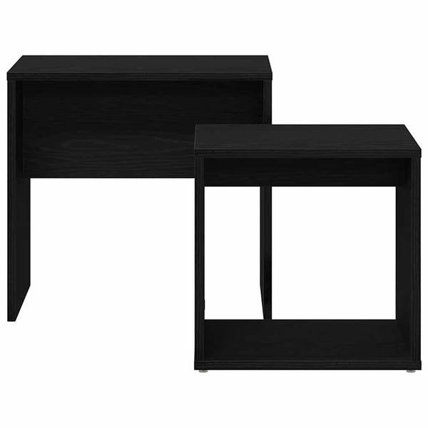 Couchtische 2er Set Schwarz Eichenoptik