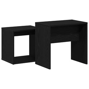 Couchtische 2er Set Schwarz Eichenoptik