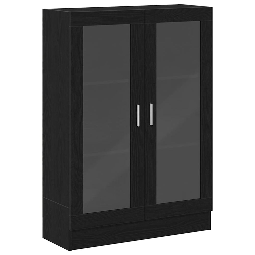 Bücherschrank Schwarz Eichen-Optik 115 cm