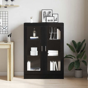 Bücherschrank Schwarz Eichen-Optik 115 cm