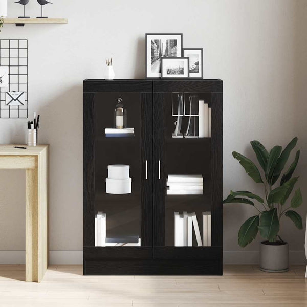 Bücherschrank Schwarz Eichen-Optik 115 cm