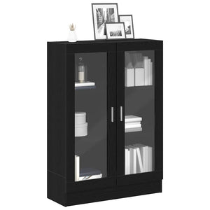 Bücherschrank Schwarz Eichen-Optik 115 cm