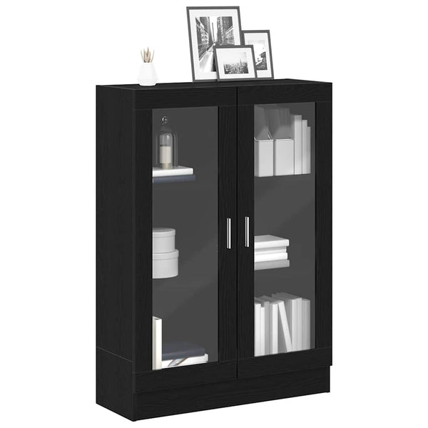 Bücherschrank Schwarz Eichen-Optik 115 cm