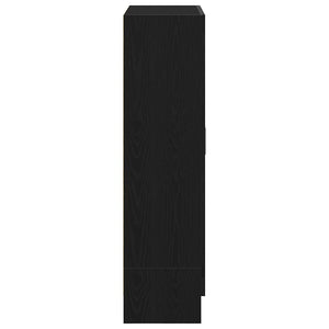 Bücherschrank Schwarz Eichen-Optik 115 cm