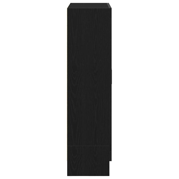 Bücherschrank Schwarz Eichen-Optik 115 cm