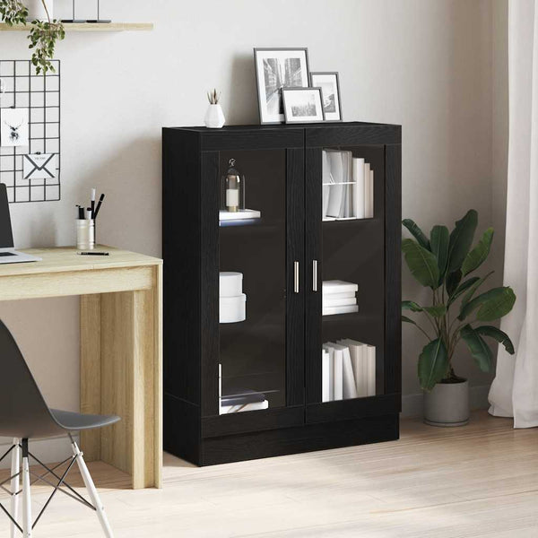 Bücherschrank Schwarz Eichen-Optik 115 cm
