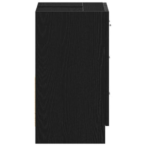 Waschbeckenunterschrank Schwarz Eichenoptik 63 cm