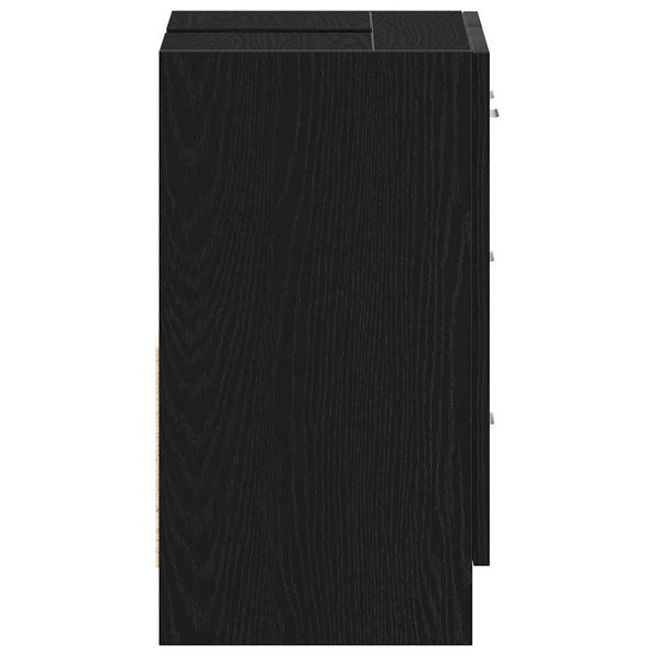 Waschbeckenunterschrank Schwarz Eichenoptik 63 cm