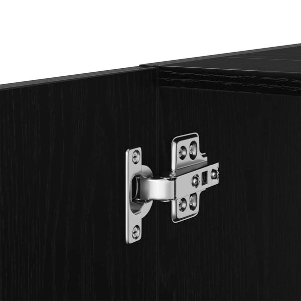 Waschbeckenunterschrank Schwarz Eichenoptik 63 cm