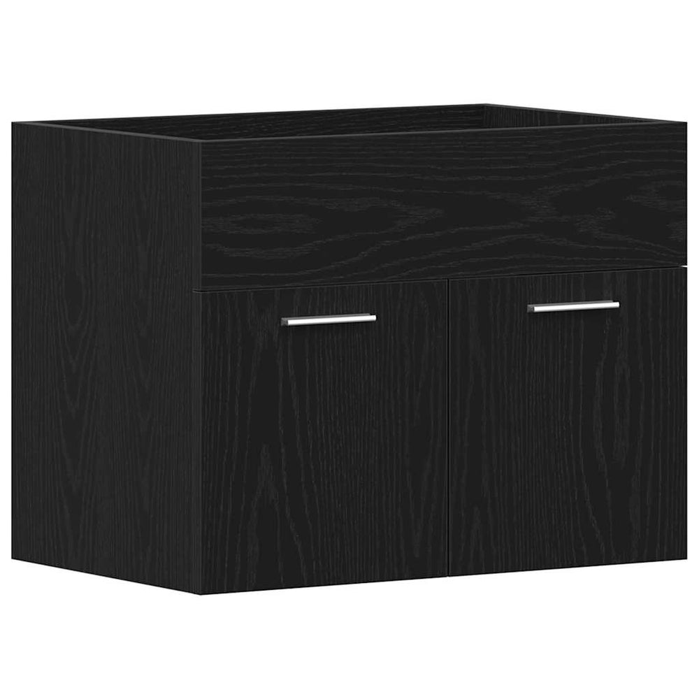 Waschbeckenunterschrank Schwarz Eiche 60 cm