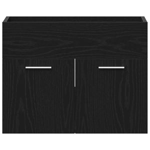 Waschbeckenunterschrank Schwarz Eiche 60 cm