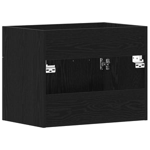 Waschbeckenunterschrank Schwarz Eiche 60 cm