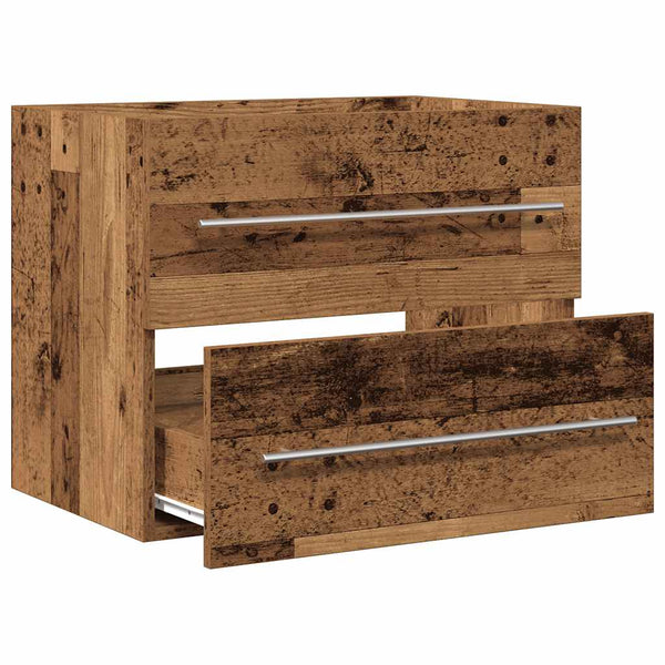 Waschbeckenunterschrank Altholz-Optik 60 cm