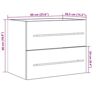 Waschbeckenunterschrank Artisan-Eiche 60 cm