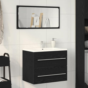 Waschbeckenunterschrank Schwarz Eiche 60cm